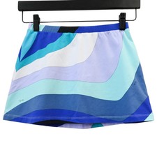 EMILIO PUCCI Blue Cotton-Spandex Mini Skirt Size IT 40 / US 6