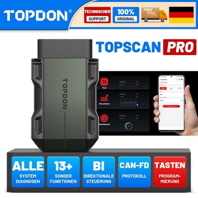 2026 Neue TOPDON TopScan PRO Kfz OBD2 Scanner Bluetooth Vollsystemdiagnose
