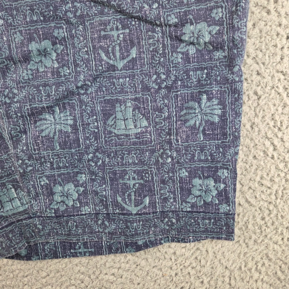 Pantalones Cortos Brooks Brothers Reyn Spooner Para Hombre 34 Azul Bermudas Mezcla de Algodón Hawaiano Foto 2 de 4