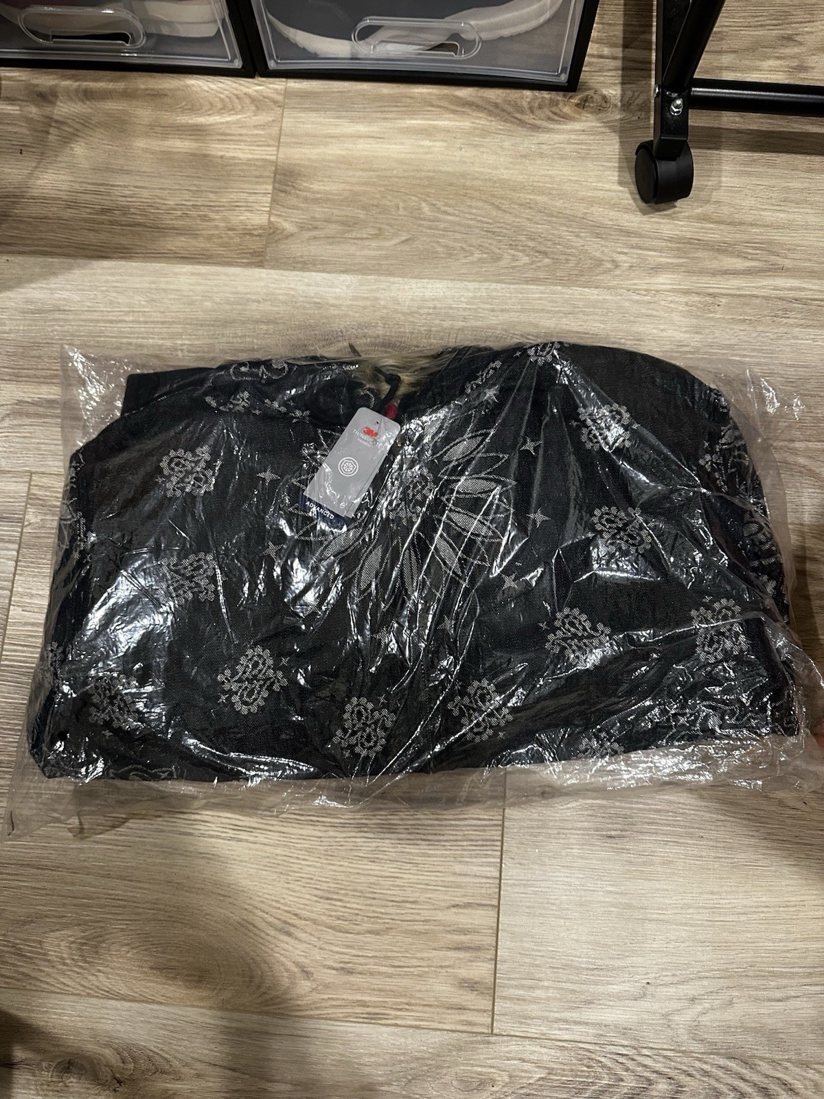 Supreme Bandana Jacquard Denim Hooded Work Jacket - XL image 5