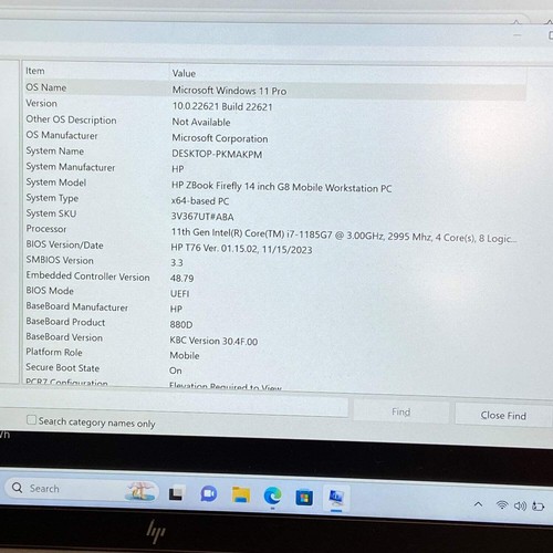 HP ZBook Firefly 14 G8 i7-1185G7 16 GB RAM 512 GB SSD - Foto 9 di 12