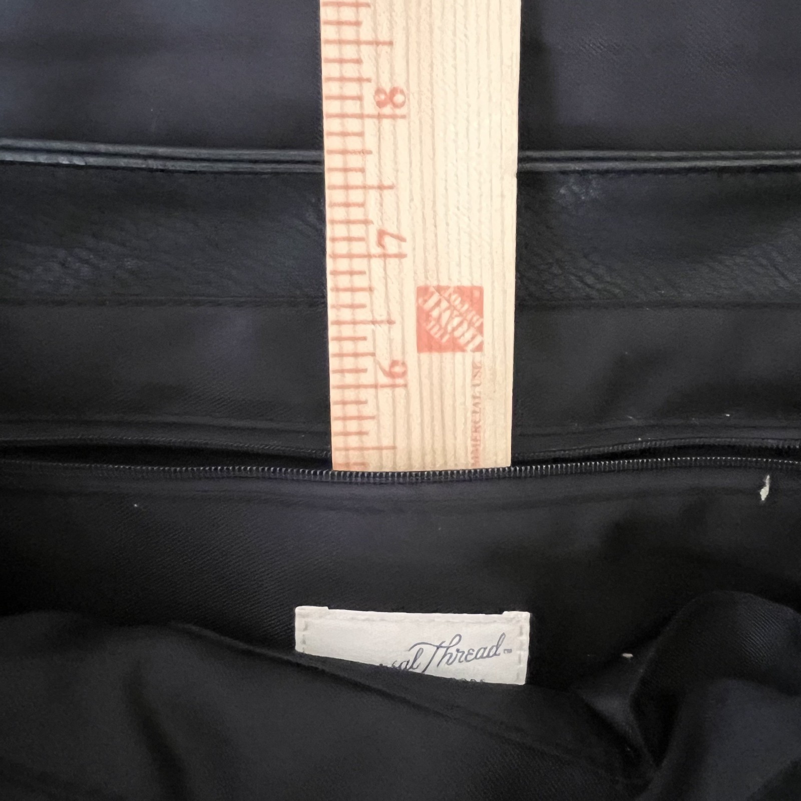 Purse Black Bag Backpack Faux Leather Snap Closur… - image 9