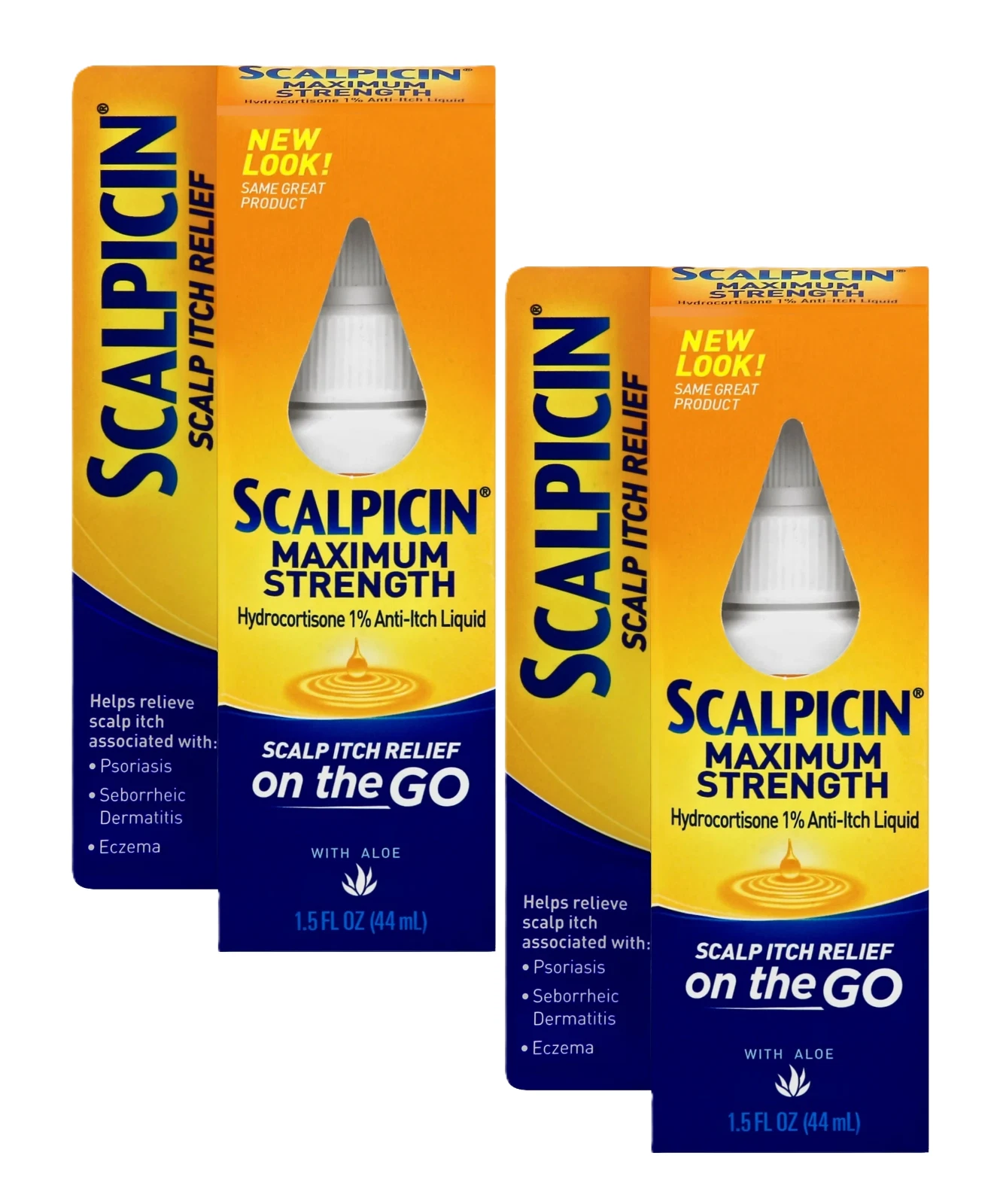 (2 Pack) Scalpicin Scalp Itch Treatment, 1.5 fl oz, Max Strength