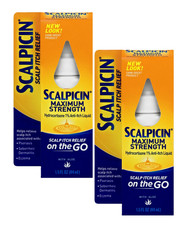 (2 Pack) Scalpicin Scalp Itch Treatment, 1.5 fl oz, Max Strength