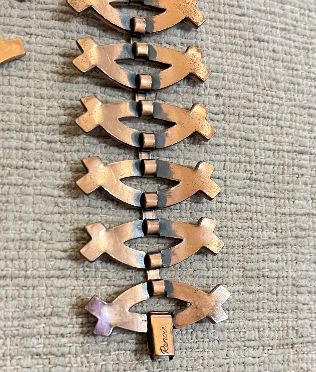 Vintage Matisse Renoir Signed Solid Copper Neckla… - image 5