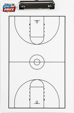 Dry Erase Basketball Clipboard for Coaches Double Sided Board, Sports Coaching