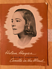 Helen Hayes Souvenir Program Candle in the Wind by Maxwell Anderson 1941