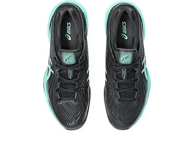 ASICS COURT FF 3 AC 1041A370 002 Black Aurora Green Tennis Shoes