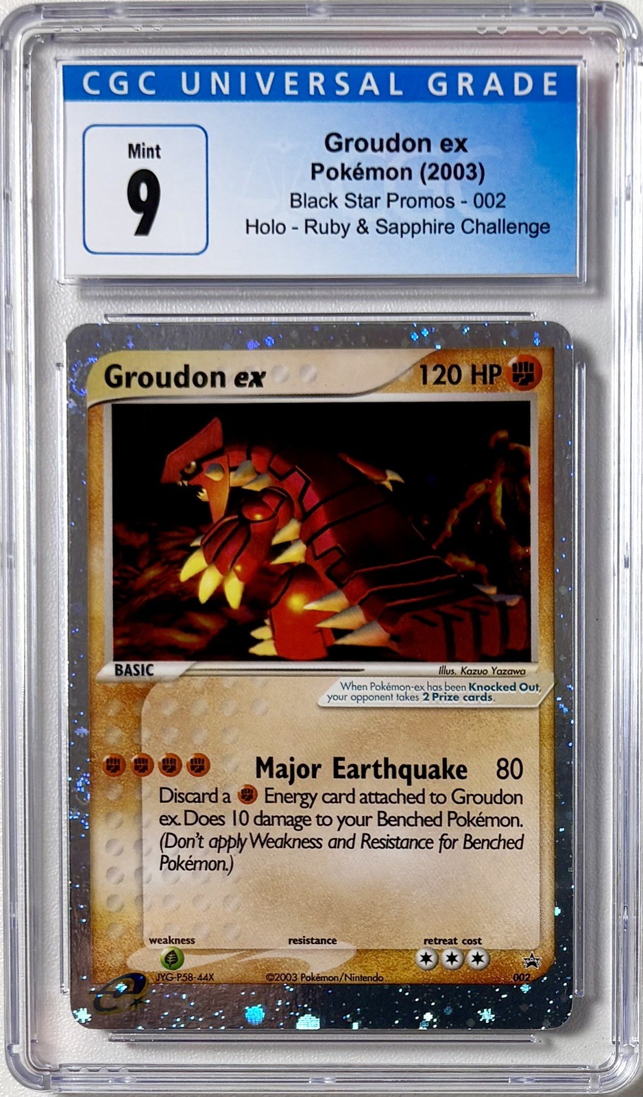 Pokemon CGC 9 MINT Groudon ex 2003 Black Star Promo 002 Holo Ruby & Sapphire