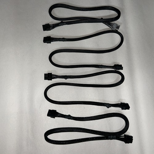 4 NEW Genuine EVGA Modular 8-Pin to Dual 6+2-Pin PCI-E PC Power Supply Mod Cable