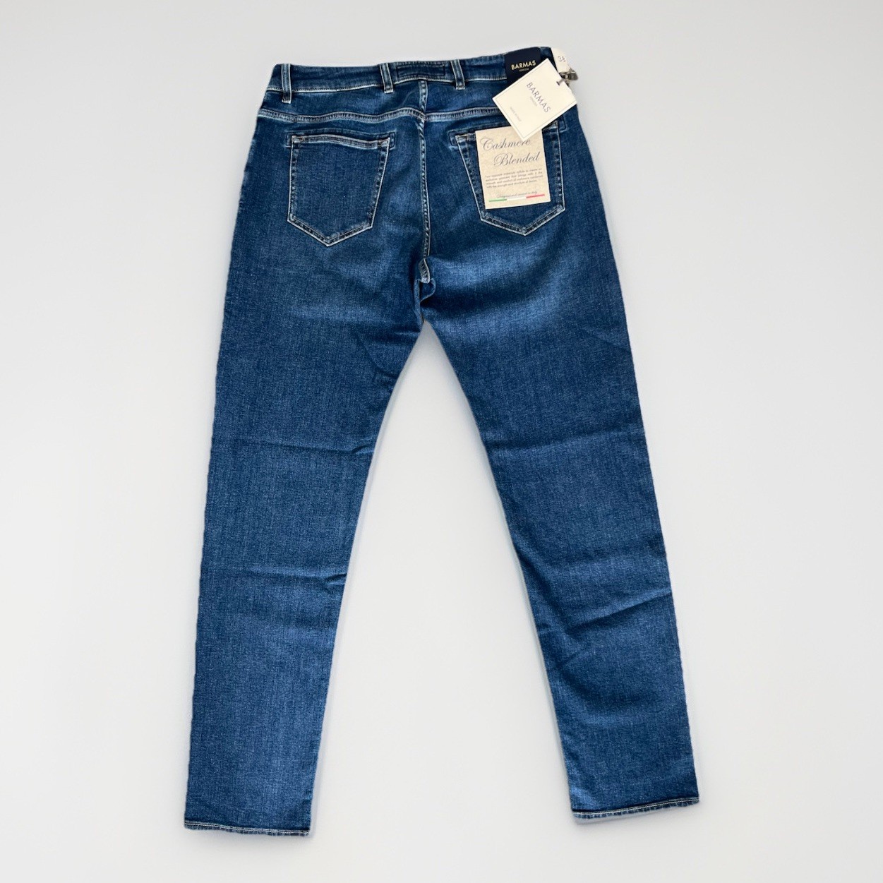 BARMAS Venezia 'Dante' Blue Cashmere Blend Soft Touch Jeans RRP: £450.00 image 2