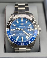 TAG Heuer Aquaracer WAY201T "Batman" Calibre 7 GMT 43mm Blue Dial Excellent 6