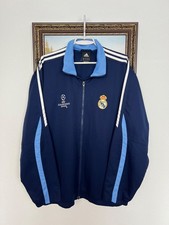 Vintage Adidas Real Madrid Football Jacket Soccer Blue Track Top Mens Size M