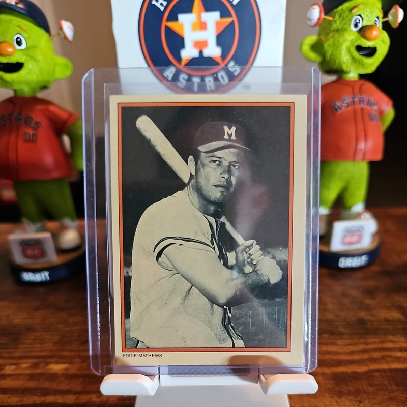 EDDIE MATHEWS 1985 TOPPS CIRCLE K ALL TIME HOME RUN KINGS #11 FREE SHIPPING