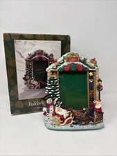 JcPenny Marco Festivo Holiday Picture Frame Santa Toy Shop VINTAGE 4x6 Photo