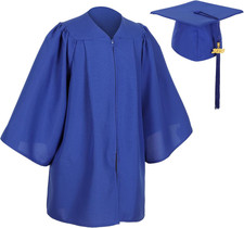 Matte Preschool and Kindergarten Graduation Cap Gown Set with Year Charm Tassel