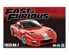 AOSHIMA Movie Mecha WS-03 1/24 Scale Fast & Furious FD3S RX-7 Plastic Model Kit