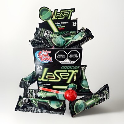 Dulces Cool Toons Candy - Lollipops - Stick Glows In The Dark