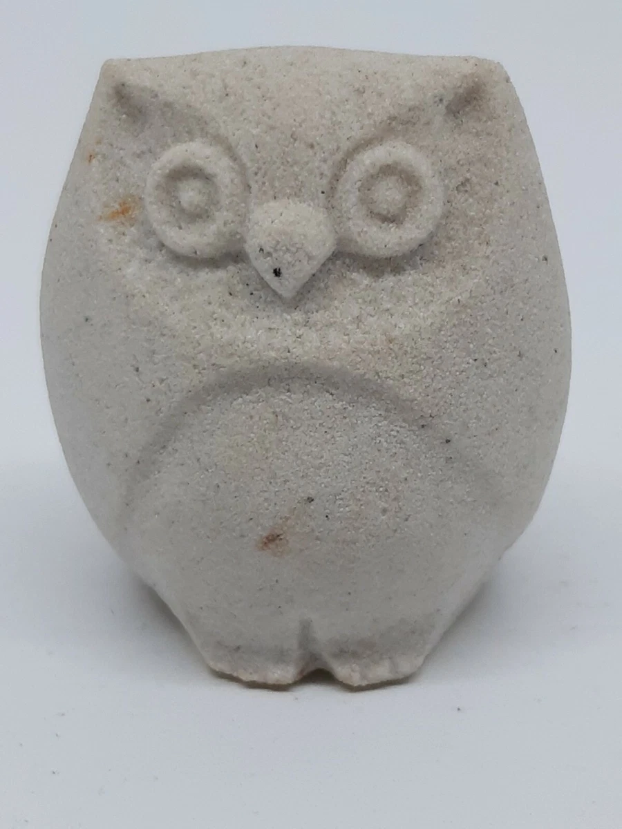 Marbell Stone Art Belgium Carved Abstract Owl Sculpture Figurine