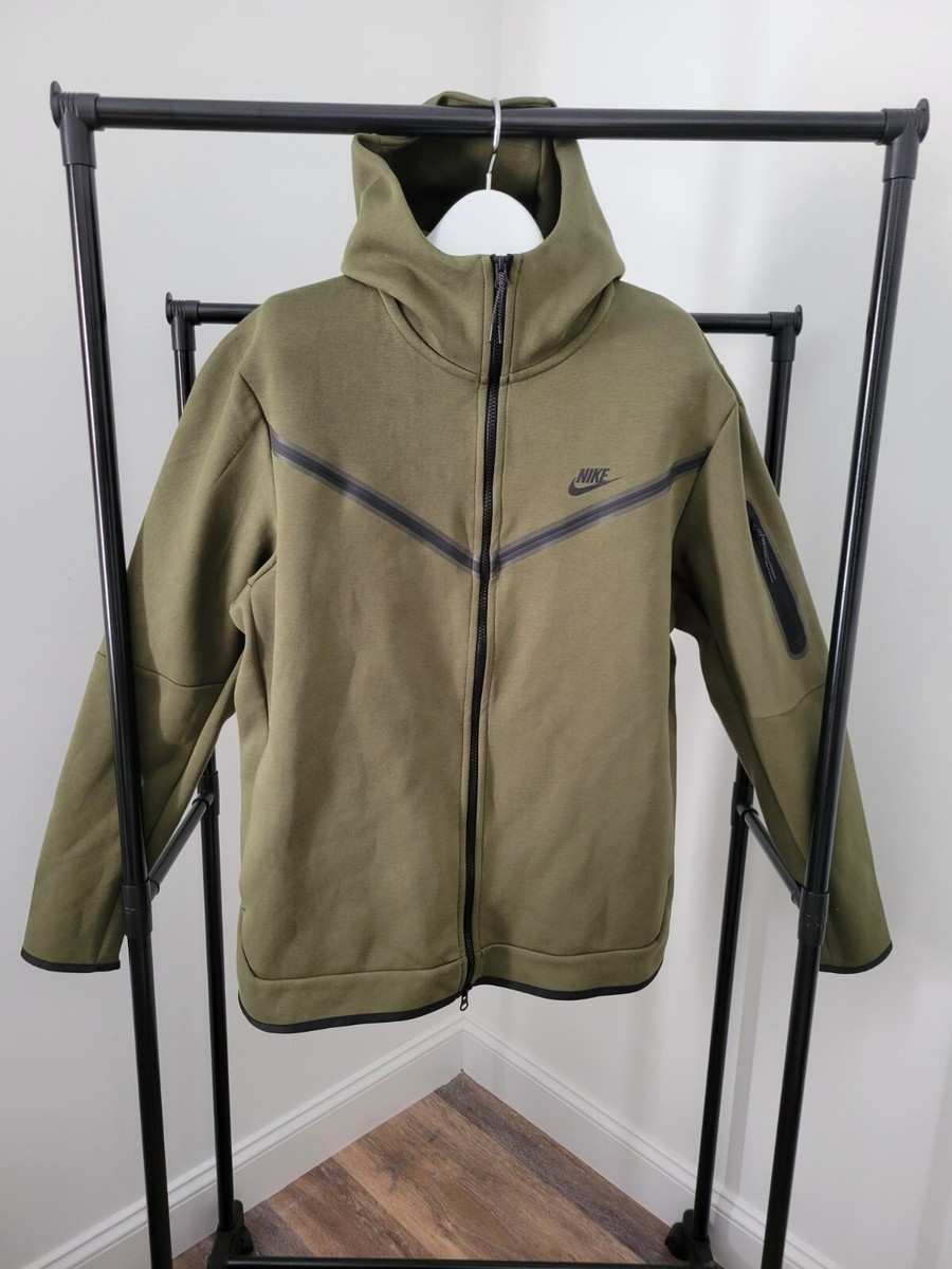 Nike Tech Fleece Full-Zip Hoodie Rough Green (CU4489-326) Men's Size  XL-TALL | eBay