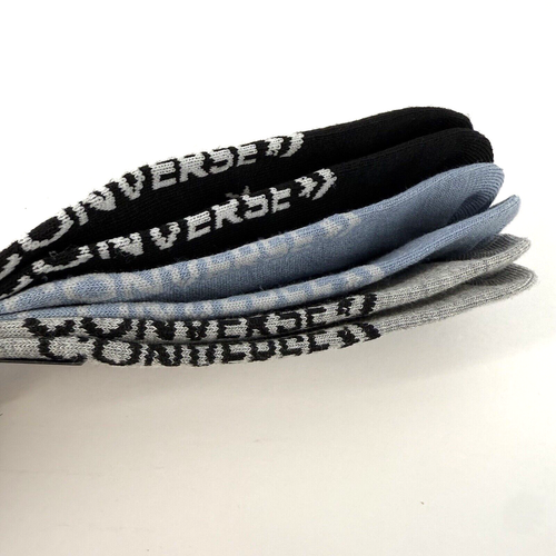 CONVERSE Made For Chucks 3 Pk Flat Knit Ultra Low Size 4-10 Light Blue Gray Blk - Picture 3 of 5
