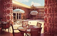 Bradenton Florida Manor Dining Room and Patio Vintage Postcard AA21305