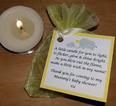 BABY SHOWER FAVOURS VANILLA CANDLES Can be