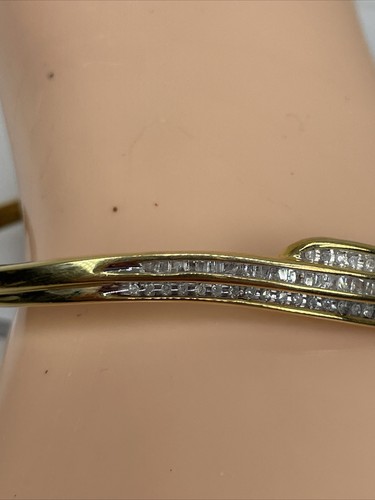 Vintage Armband vergoldet Sterling Silber 925 Strass Schmuck - Bild 4 von 17