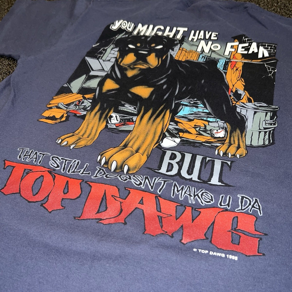 VTG 90s Top Dawg Rottweiler Shirt Sz M USA No Fear