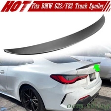 US Paint #A96 Fits BMW 4-Series 2D G22 G82 P Type Rear Trunk Spoiler Wing 20-25