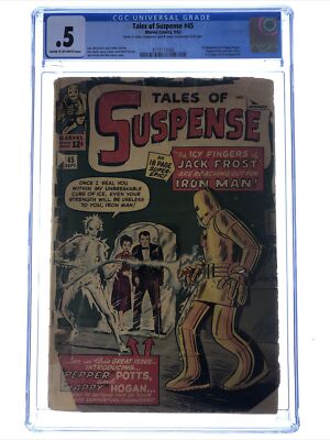 Tales of Suspense #45 CGC 0.5 Marvel Comics 1st Happy Hogan & Pepper Potts 1963