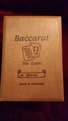 BACCARAT Numero Uno THE GAME Wooden Empty Cig Box Used Collectible