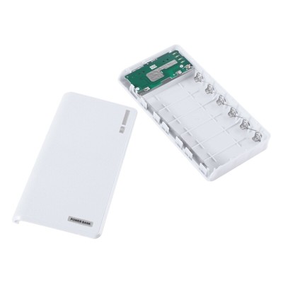 Dual USB Power 6x 18650 External Backup Box for Case For
