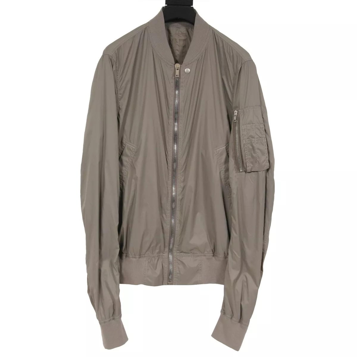Rick Owens Drkshdw Mens Flight Bomber Jacket Size Medium Dust Pearl Grey Nylon
