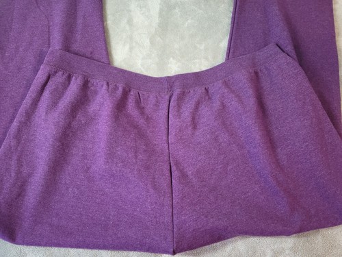Just My Size Womens Pants 5X Pull On Jogger Sweat Purple Stretchy Cotton Blend - Picture 6 of 9