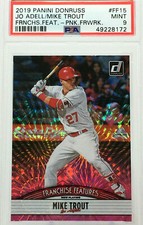 2019 Panini Donruss #FF15   Jo Adell / Mike Trout  - PINK FIREWORK PSA 9