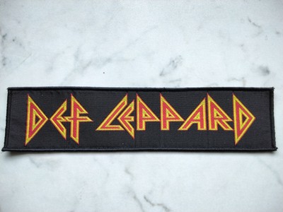 DEF LEPPARD Patch Original Vintage Stripe LOGO Aufnäher 20x5cm Hard  Rock Metal 