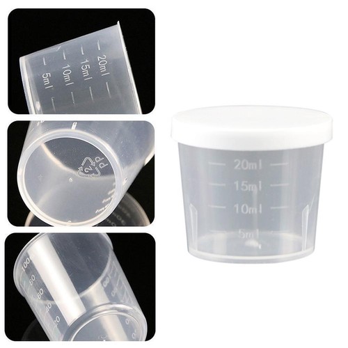 Medicine Medication Plastic Measure Guided Measuring 50ml - Cup 20 Pot X9D9 - Picture 10 of 15