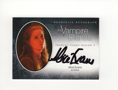 2014 The Vampire Diaries Season Three Autogramm #A17 Alice Evans Tradingcard