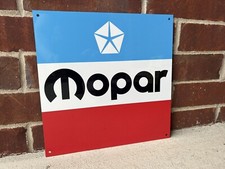 MOPAR vintage logo advertising garage sign baked Chrysler