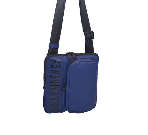 Borsello Bikkembergs Tracolla Uomo Flat Crossbody Bag Colore Black – Scrilù