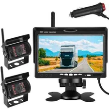Camera Wireless RV Dual Back Rear View Cameras System with 7 Inch Monitor