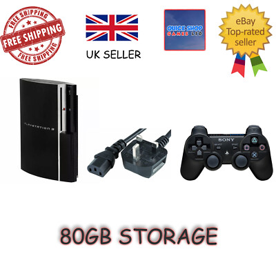 PlayStation 3 80GB Phat Konsole PS3 Schwarz Setup Getestet