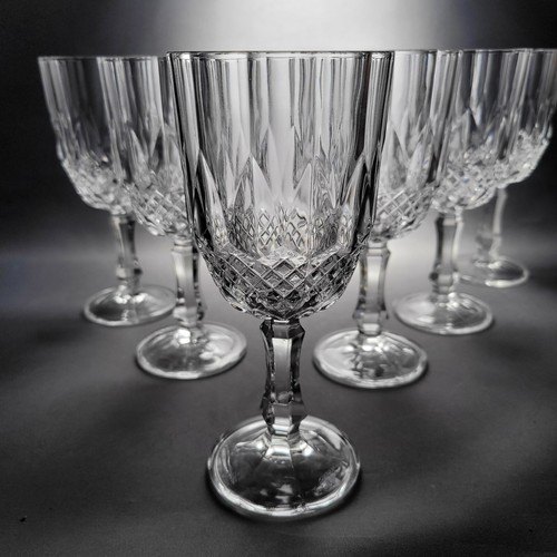6x Vintage Italian Pressed Glass Wine Glasses Italy 150ml - Picture 2 of 10