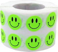 Smiley Face Stickers Fluorescent Green Happy Face Labels For Teachers 1/2 Inc... on sale Smiley Face Stickers Fluorescent Green Happy Face Labels For Teachers 1/2 Inc... on sale