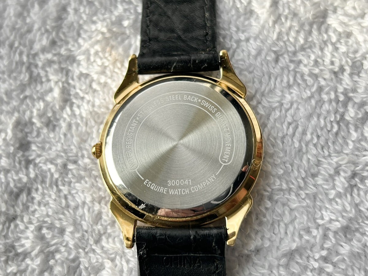 Vintage ESQ by Movado 1990s Gold Plated Quartz Swiss Made Watch 300168 VTG RARE Movado ESQ Subdial 15J 27mm Gold | Mercari main image 3
