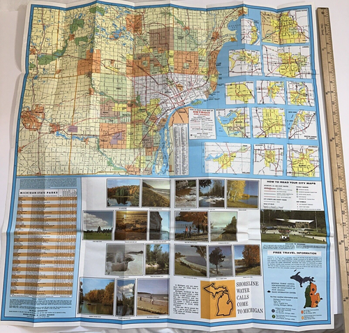 Michigan Official State Highway Map, 1972 - Picture 10 of 15