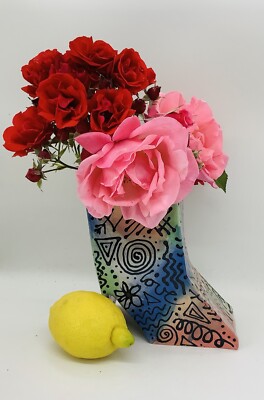 Zeba Arte Doodle Stiefel Vase