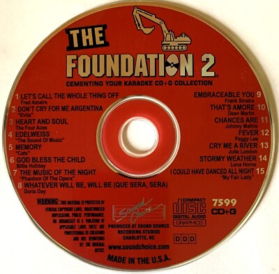 SOUND CHOICE KARAOKE FOUNDATION 2 - MOVIES AND MUSICALS - SC7599 - LOT 3208