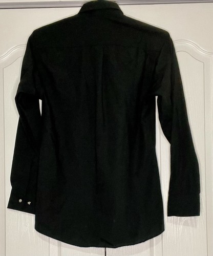 Edwards Men's Black Long Sleeve Button Up Dress Shirt Style 1280-010 Size S 33 - Picture 2 of 6